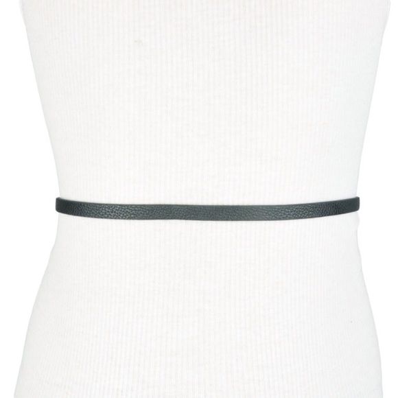 BCBGENERATION WAIST BELT BLACK GOLD BOW SKINNY - Picture 3 of 3